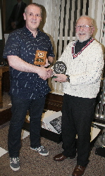 The Image Of The Year awarded to Iwan Williams  by Club President Bobby Haines