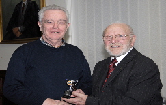 Ronnie Williams receiving the award for Best DPI in the Advanced Category from Club President Bobby Haines